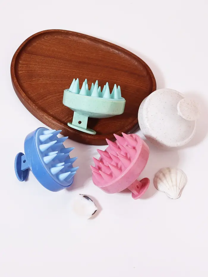 Brosse de lavage des cheveux, peigne de massage du cuir chevelu en silicone, brosse de massage du co