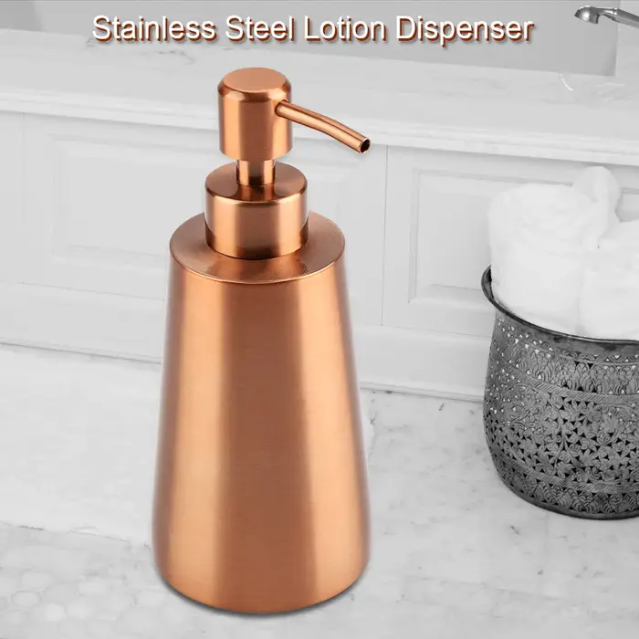 Distributeur de shampoing 350ml en acier inoxydable 304, distributeur de savon liquide, de shampoing et de lotion, accessoire de salle de bain pour la maison et l'hôtel