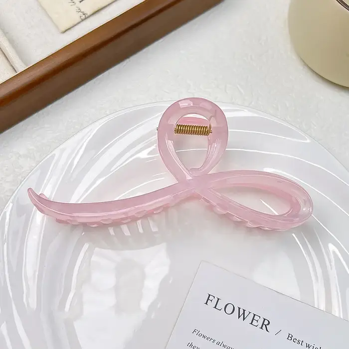 Pince à cheveux élégante avec nœud de couleur gelée pour femmes et filles