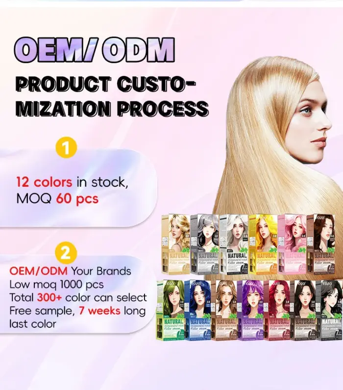 Shampoo colorant pour cheveux 3-en-1 longue durée