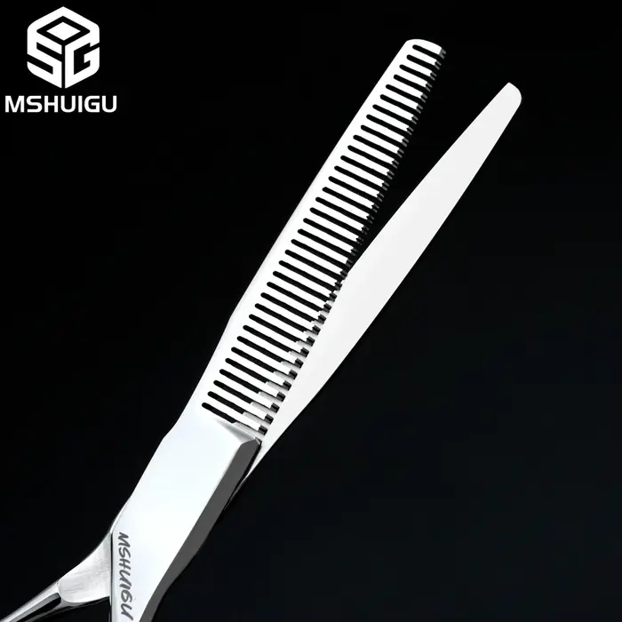 MSHUIGU Ciseaux de barbier professionnels VG10 de 6 pouces, ciseaux à effiler multi-usages avec desi