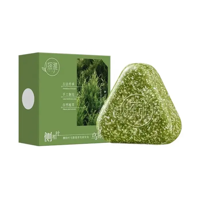 Savon Solide Capillaire Naturel au Cyprès et Usma (Platycladus) – Renforce les Racines, Stimule la C
