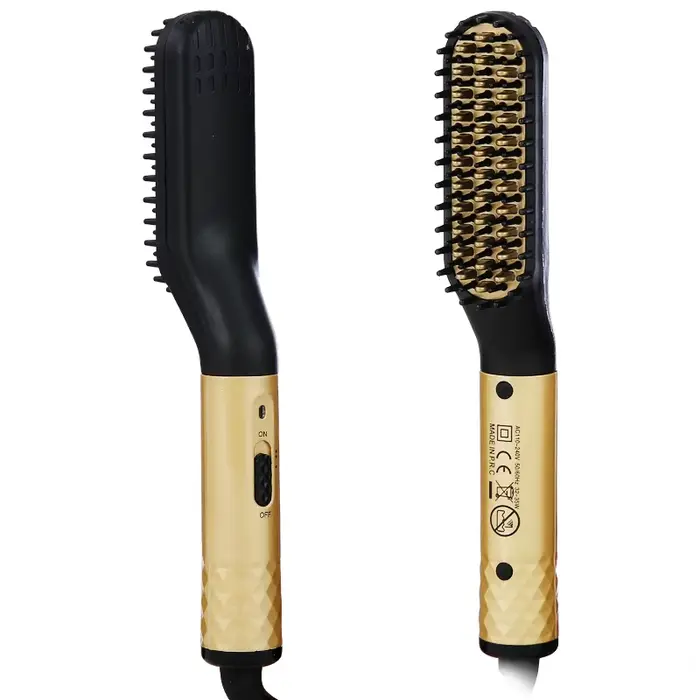 Peigne lisseur électrique adapté aux hommes et aux femmes. Peigne chauffant à ions négatifs.