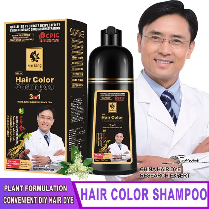 Shampoing de coloration instantanée 3 en 1