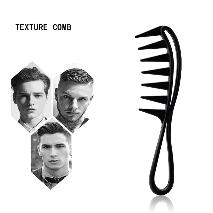 Ensemble de peignes à huile épais en plastique portable, brosse à cheveux coiffante classique, peign