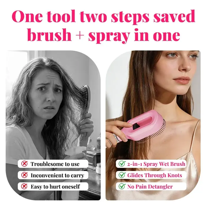 Brosse démêlante avec vaporisateur