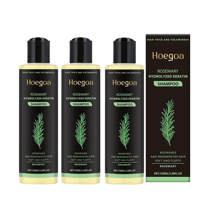 Hoegoa Shampooing capillaire au romarin Volumisant et épaississant Renforcement et contrôle de l'huile Nutre et répare