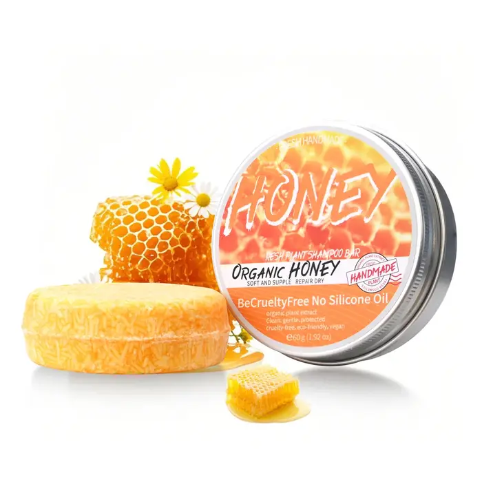 Shampoing au miel naturel, extrait d'essence végétale, shampoing rafraîchissant, poils doux, élimina