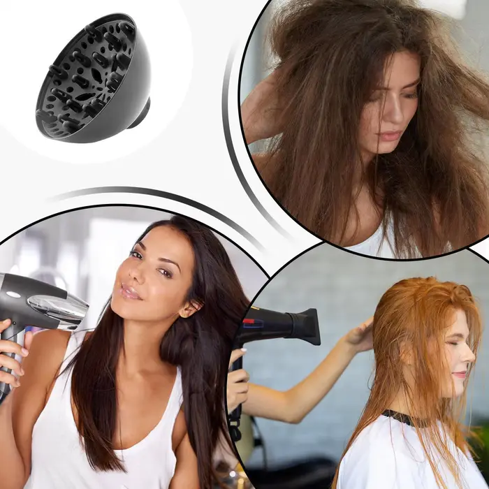 Tête de diffuseur de fixation de diffuseur de cheveux pour sèche-cheveux réglable de 1.4 à 2.6 pouces outil de coiffure professionnel