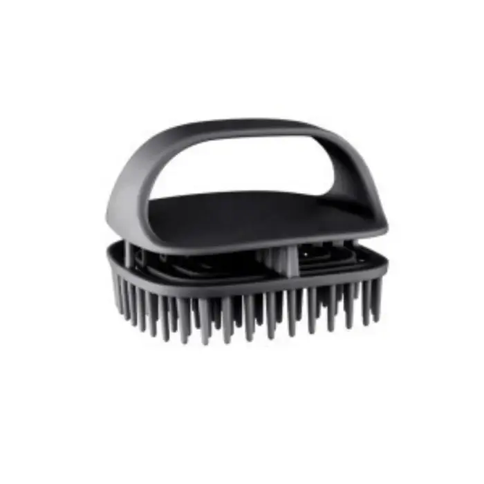Brosse de massage du cuir chevelu carrée en silicone