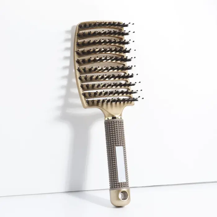 Brosse à cheveux démêlante en poils et Nylon pour femmes, peigne de Massage humide, outils de coiffu