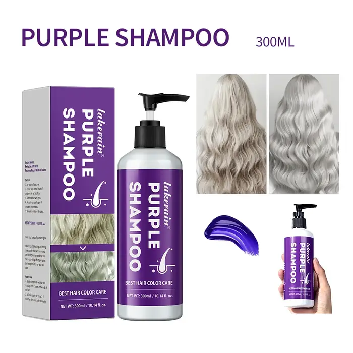 300ml Shampooing Couleur Verrouillage Violet Shampooing Cheveux Blonds Blanchiment Jaune Rimourant L