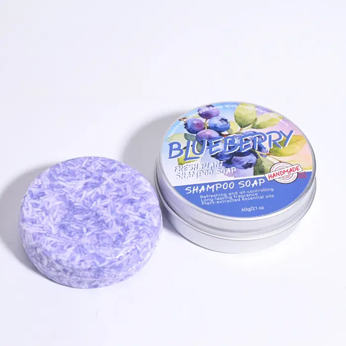 Shampooing Solide Naturel à la Cerise Sans Silicone à Base de Plantes pour Éliminer les Graisses et Hydrater les