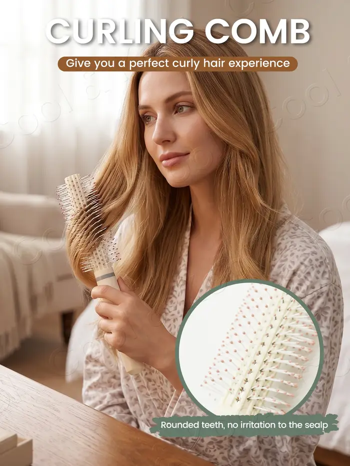 Kit complet de soins capillaires : brosses ultra-douces ventilées et amorties pour un démêlage sans douleur