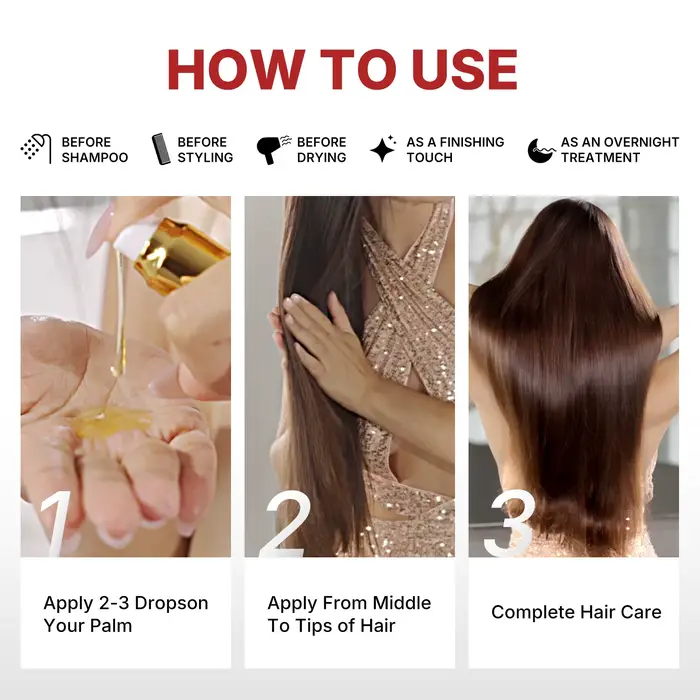 Karseell – huile capillaire pour la guérison des cheveux, pressée à froid, sans poids, huile d'argan marocaine, sérum capillaire pour nourrir et réparer les cheveux endommagés