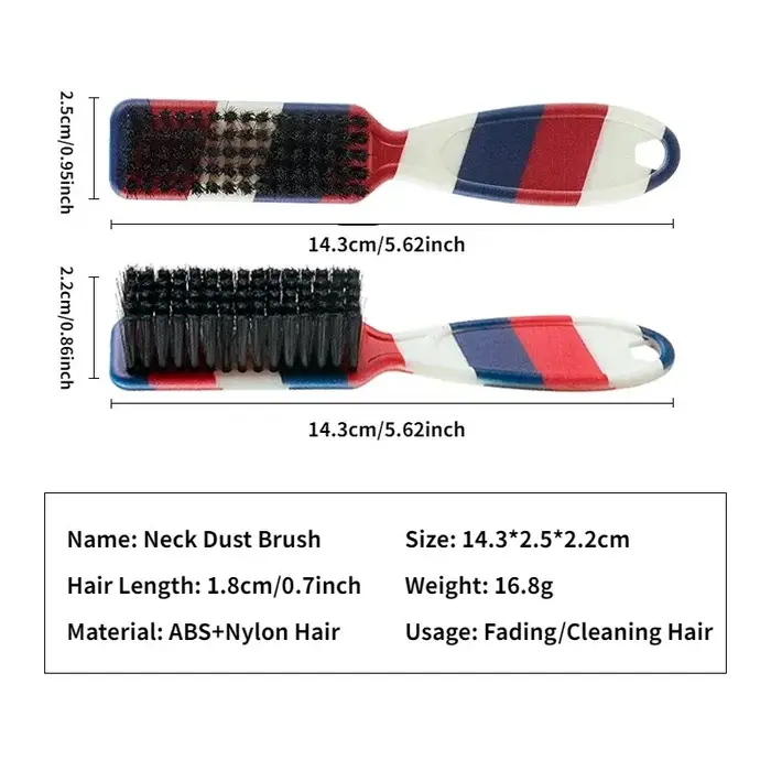 Nouveau Style barbier cou Duster brosse Double face rayé Salon outils de coiffure pour épilation vis