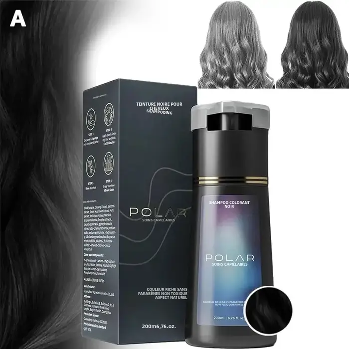 Shampoo colorant pour cheveux 3 en 1