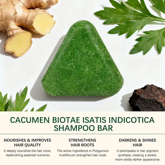 Barres de shampoing naturelles aux herbes - Nourrissantes et fortifiantes, pour des cheveux lisses et brillants, soin régulateur de sébum aux extraits végétaux doux.