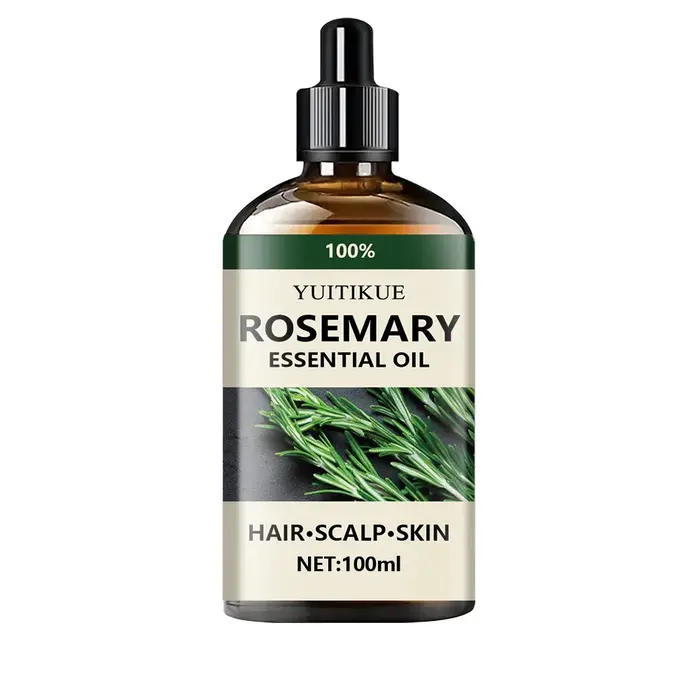 Huile capillaire naturelle à la  romarin YUITIKUE, hydrate le cuir chevelu, renforce les cheveux et 