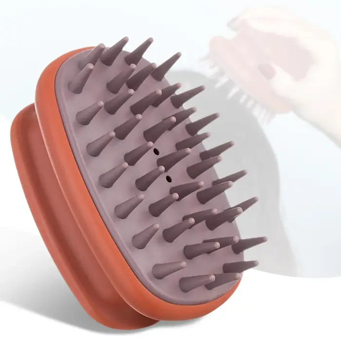 Brosse de massage du cuir chevelu pour le shampoing - Poils en silicone doux pour la croissance des cheveux