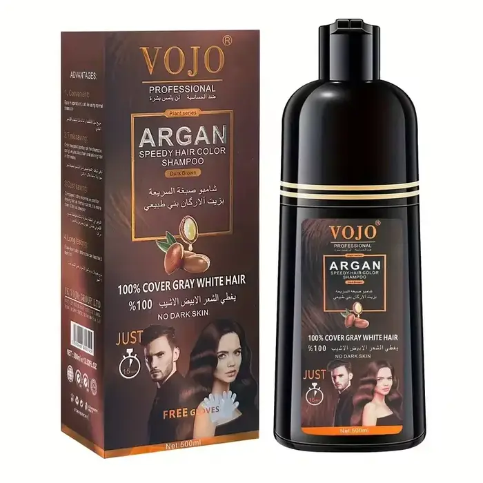 Shampoo colorant capillaire longue durée 500 ml 3 en 1