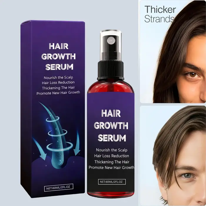Spray de croissance des cheveux au romarin, Essence de traitement du cuir chevelu pour amincir les c
