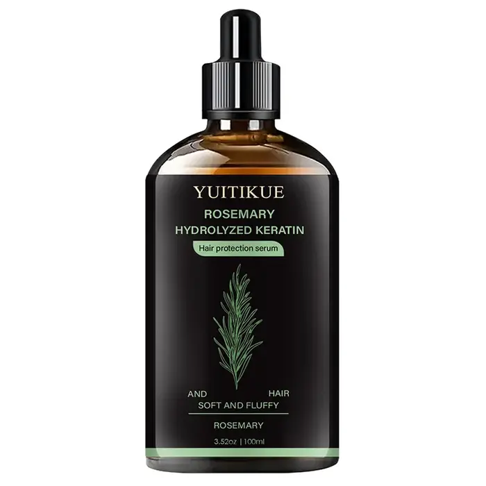 Sérum capillaire à la kératine hydrolysée et au romarin YUITIKUE |   Pour la protection des cheveux,