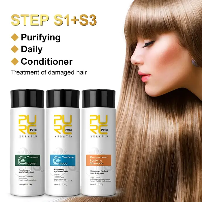 PURC traitement capillaire à la kératine brésilienne lissage