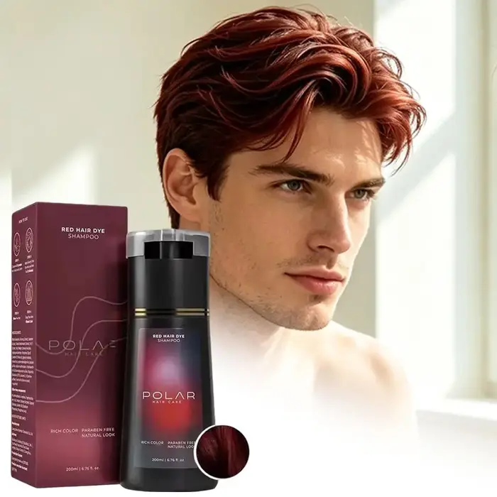 Shampoo colorant capillaire POLRA 3 en 1 200ml, à base de plantes, nourrissant, couvrant les cheveux gris, couleur longue durée, teinture capillaire naturelle