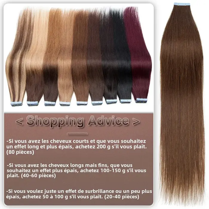S-noilite 20 pièces bande dans les Extensions de cheveux