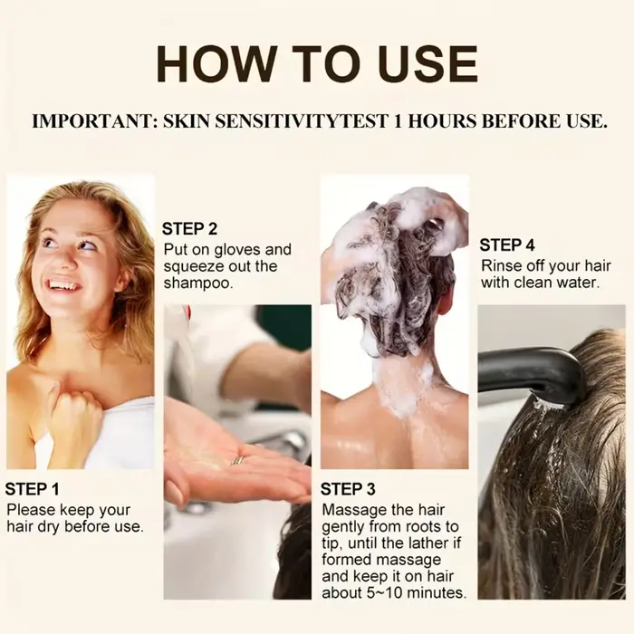 Shampoing colorant à la biotine et au gingembre
