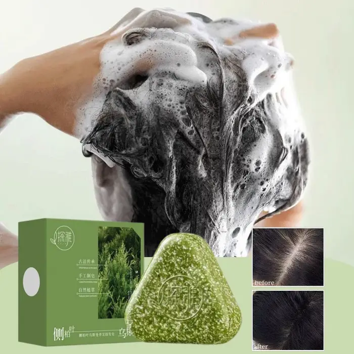 Shampoing à base de plantes naturelles