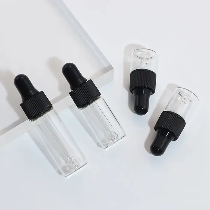 Petit flacon compte-gouttes Transparent de 1ml