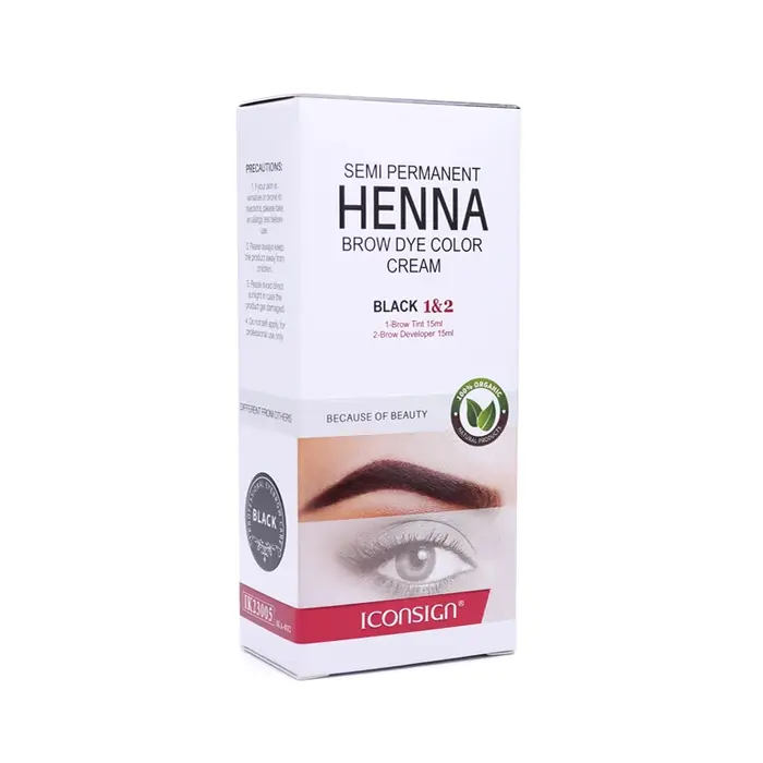 Teinture professionnelle pour cils au henné à séchage rapide