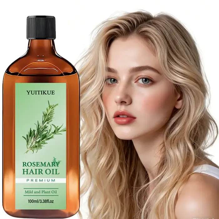Huile capillaire à la romarin de qualité supérieure YUITIKUE | Formule douce à base de plantes | Pour des cheveux doux