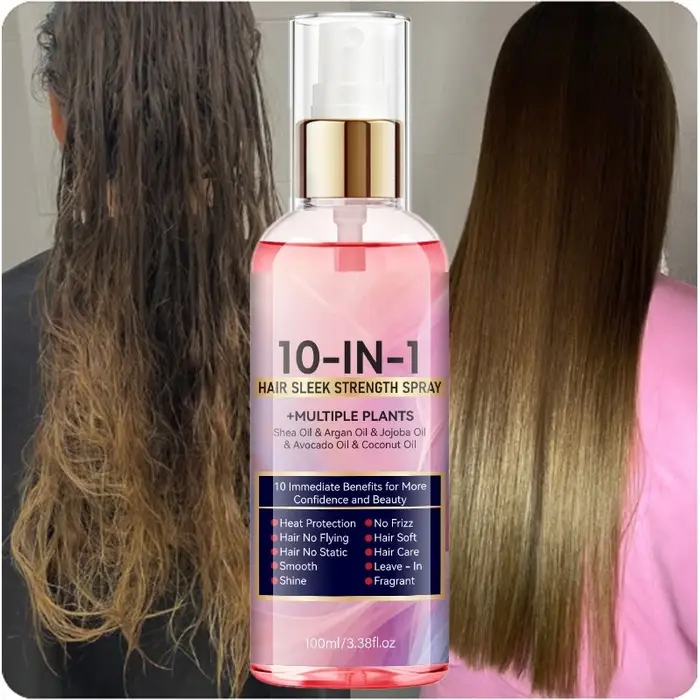 Spray capillaire 10 en 1 sans rinçage pour réparer les cheveux secs