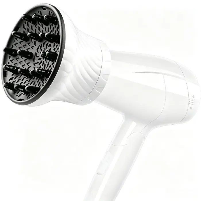 Diffuseur universel pour cheveux, adaptable aux sèche-cheveux, avec design rotatif, pour cheveux bouclés, grand capot de ventilation, forme fixe, diffuseur de vent