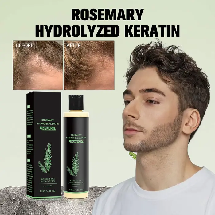 Shampooing anti-pelliculaire régulateur de sébum à l'huile de romarin - Répare les pointes fourchues