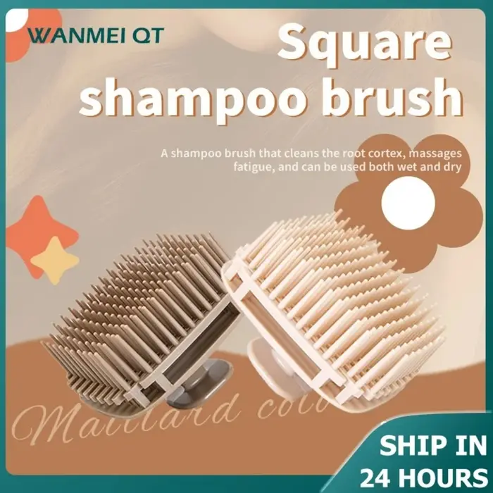 Brosse de massage du cuir chevelu en silicone souple