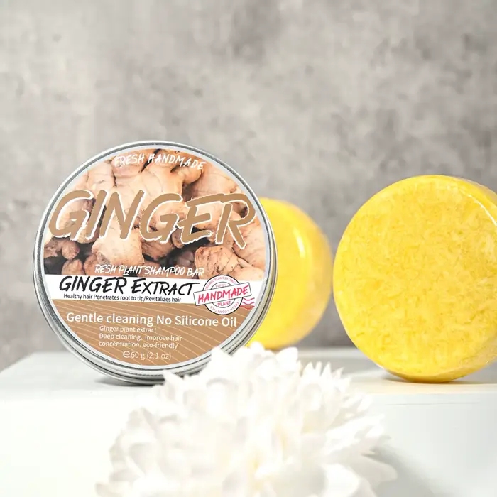 JIJIBA huile gingembre savon essentiel solide shampooing
