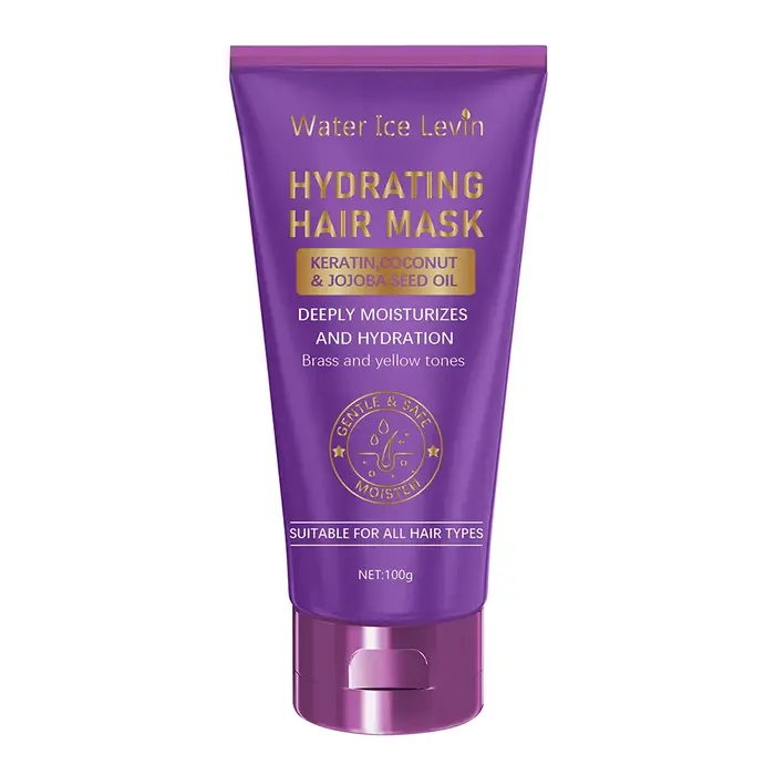 Masque capillaire violet à la kératine - Traitement revitalisant profond aux protéines violettes et