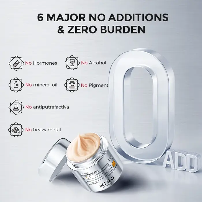 Masque de réparation de nuit NING 120G – Astaxanthine et antioxydants biologiques pour le renouvellement de la peau