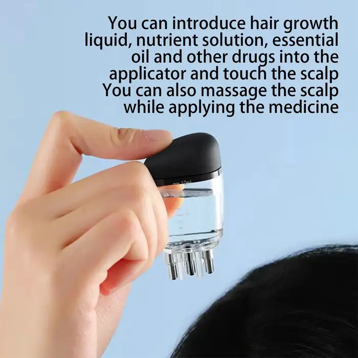 Applicateur d'huile capillaire, solution de repousse et de coiffage des cheveux, peigne de massage relaxant pour le cuir chevelu, distributeurs d'huile capillaire portables