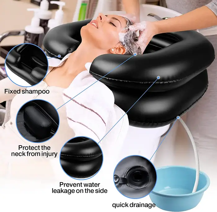 Bassin à shampoing gonflable portable