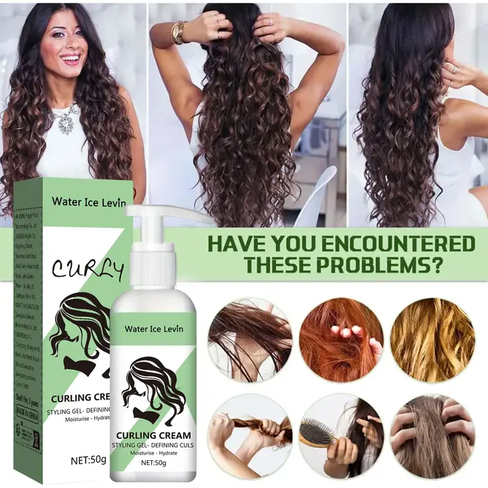 Crème coiffante pour boucles. Hydrate