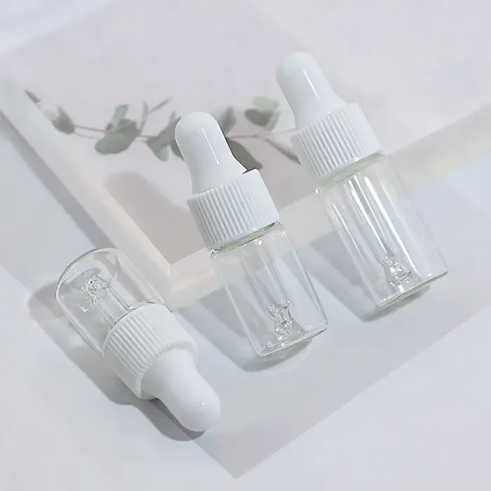 Petit flacon compte-gouttes Transparent de 1ml