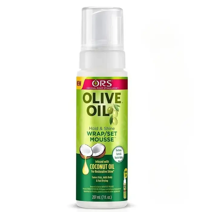 Mousse coiffante pour cheveux bouclés, sans résidus, à l'huile d'olive, anti-frisottis, pour perruqu