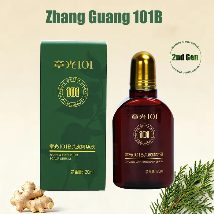 ZHANGGUANG 101B HAIR TONIC 120 ml (101 M) puissant anti-chute de cheveux médecine chinoise thérapie traitement