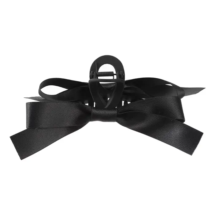 AWAYTR Simple arc griffes de cheveux pince grand requin griffe pinces à cheveux noir nœud papillon é