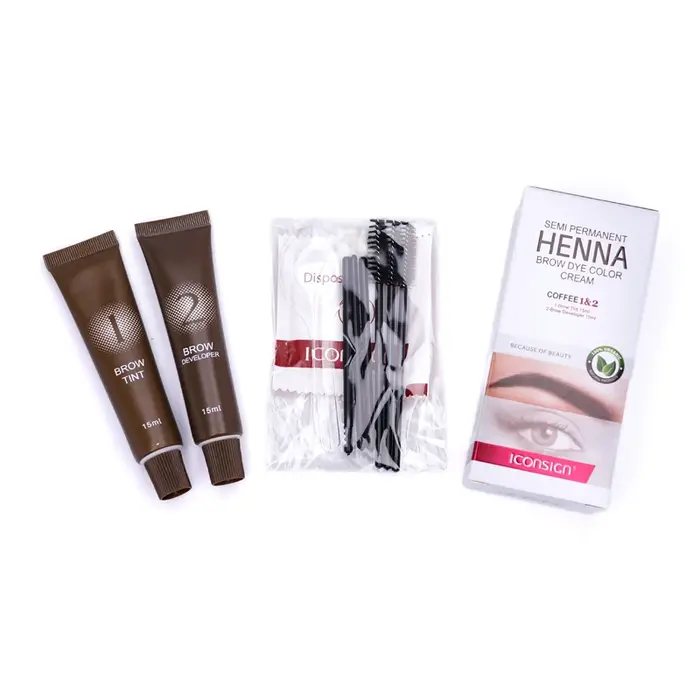 Teinture professionnelle pour cils au henné à séchage rapide